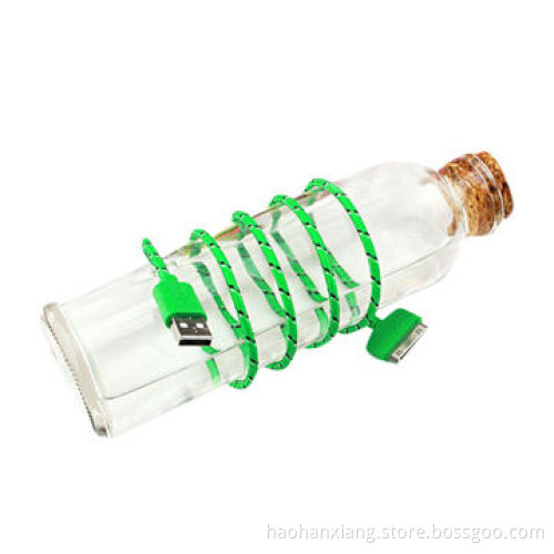 Fabric Braided Round USB Data Cable for iPhone 4/4S